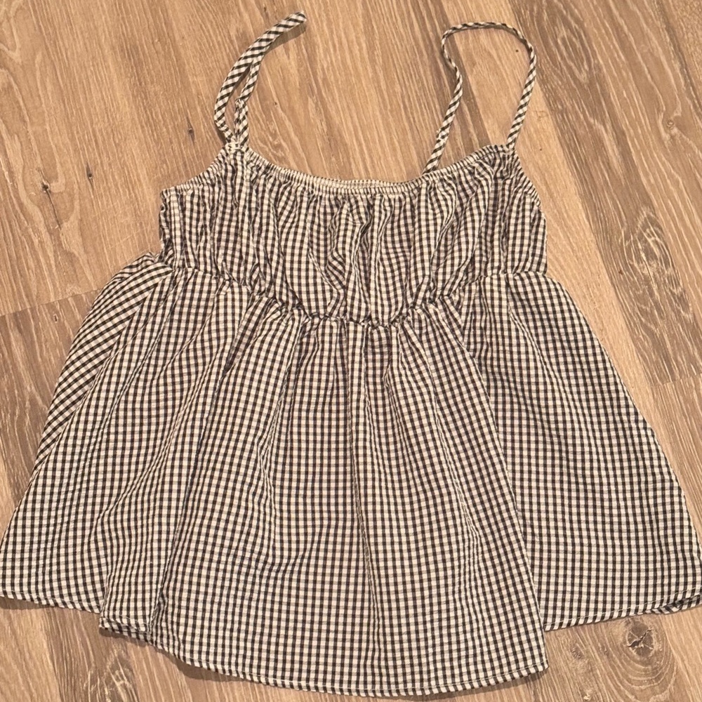 Checkered Spaghetti Strap Top